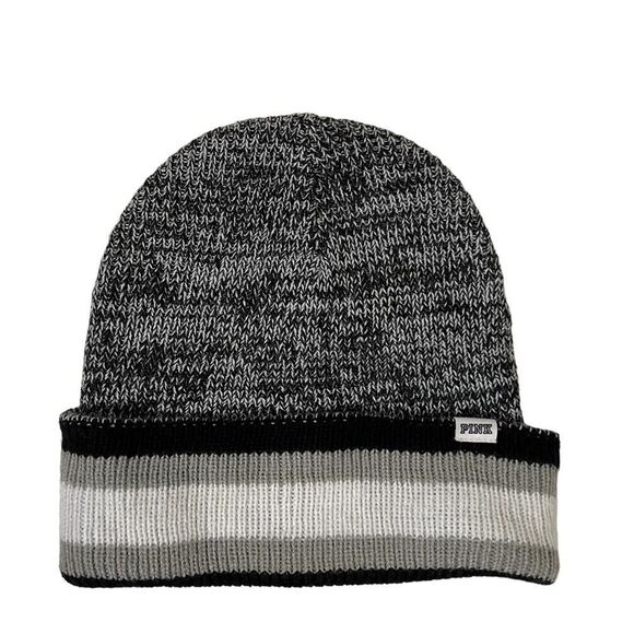 PINK gray and black beanie EUC - Picture 6 of 11